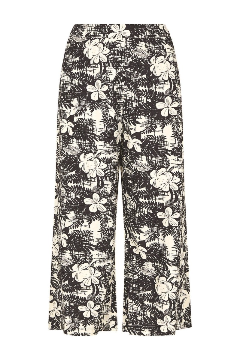 Weird Fish Tresco Wide Leg Cropped Trousers Dark Denim - Flagship Boutique