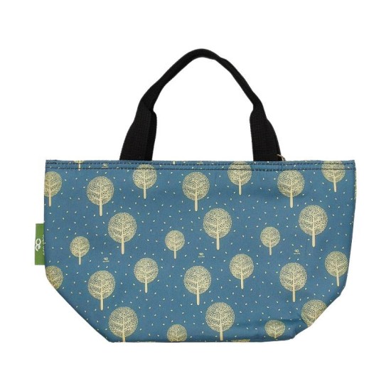 Eco Chic Lightweight Foldable Lunch Bag - Tree of Life Blue